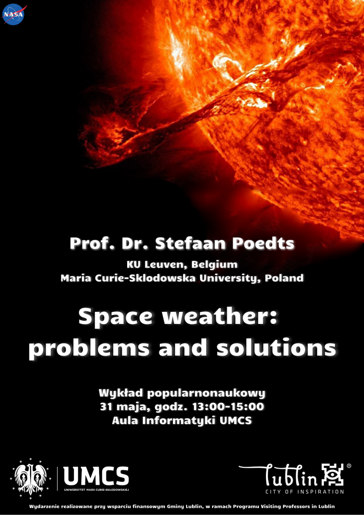 UMCS: Wykład prof. Stefaana Poedtsa pt. „Space weather: problems and solutions”