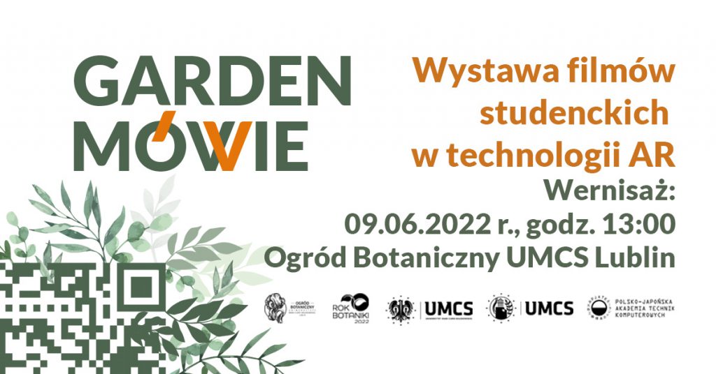 Wystawa studenckich filmów w technologii AR (rozszerzona rzeczywistość) w Ogrodzie Botanicznym UMCS