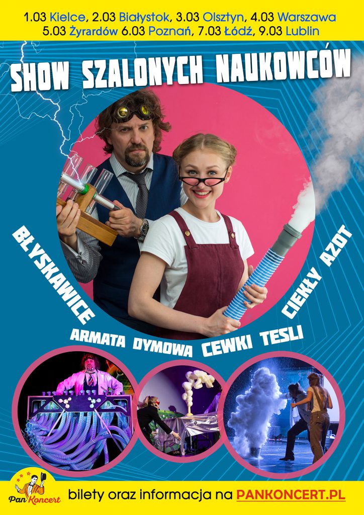 SHOW SZALONYCH NAUKOWCÓW, CZYLI EDUKACYJNE SHOW DLA DZIECI 7-12 LAT