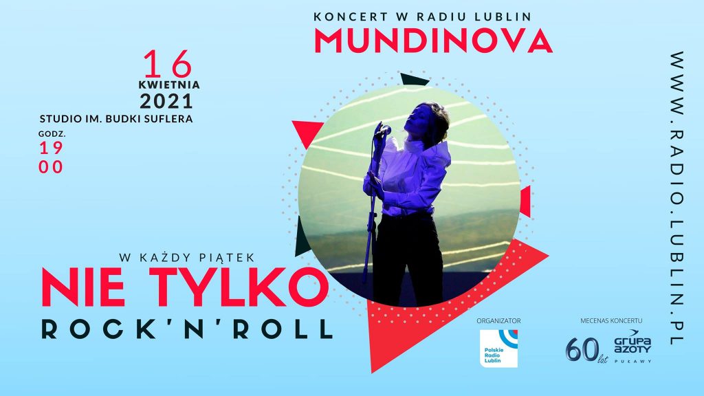 16 kwietnia, godz. 19.00 – koncert zespołu Mundinova (Nie tylko rock’n’roll)