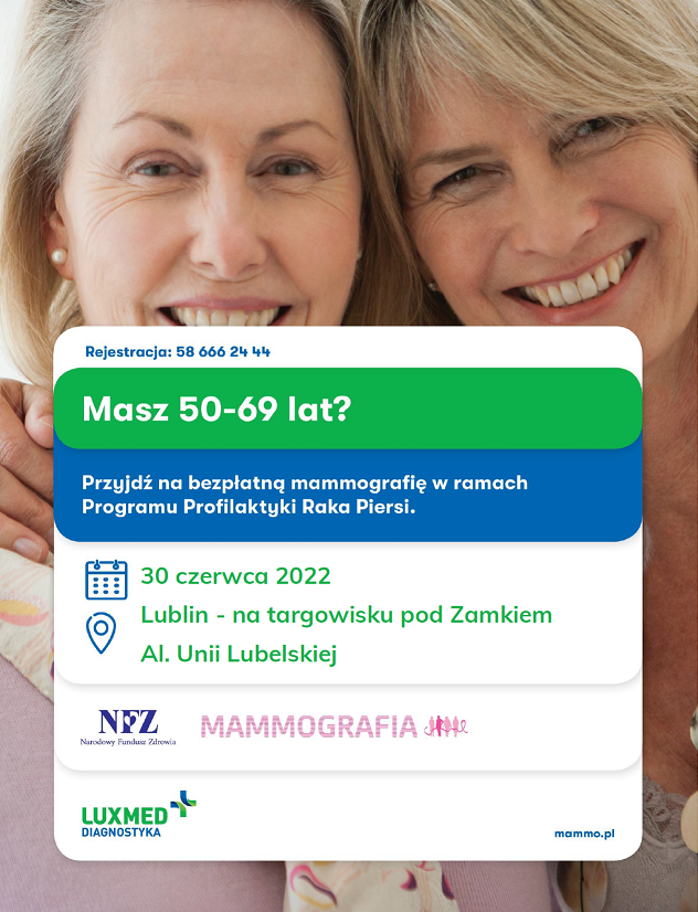 Badania w mobilnej pracowni mammograficznej LUX MED w czerwcu – Lublin