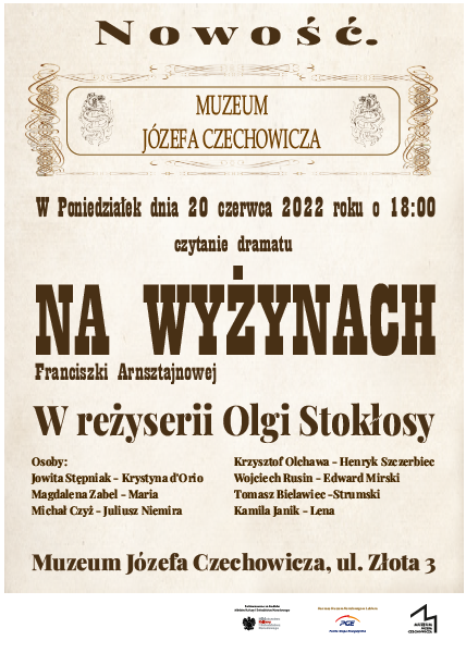 Czytanie dramatu: „Na wyżynach” w Muzeum Czechowicza