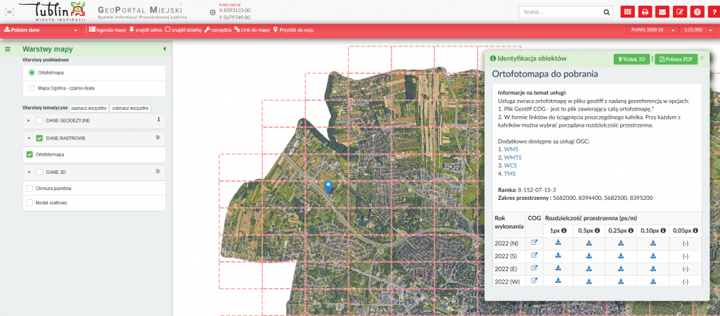 Nowa usługa pobierania danych w Geoportalu Miasta Lublin