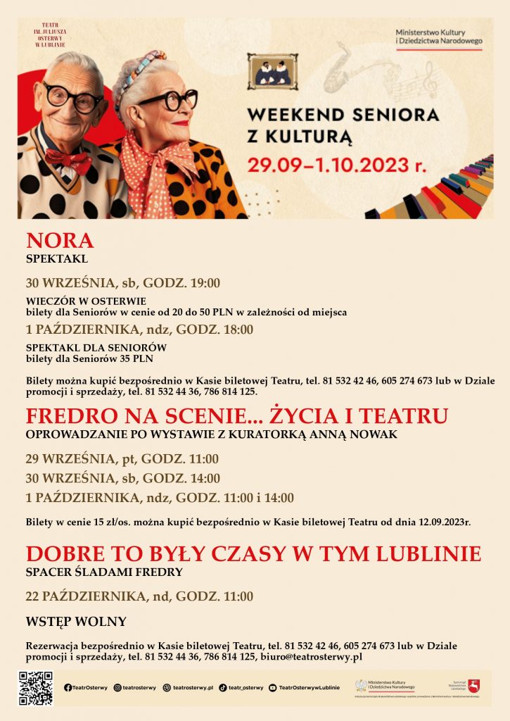 Weekend seniora z Kulturą w Teatrze Osterwy