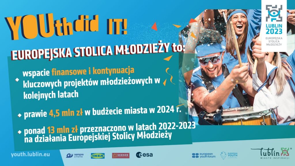 Lublin z energią młodych – Festiwal Podsumowania Europejskiej Stolicy Młodzieży Lublin 2023