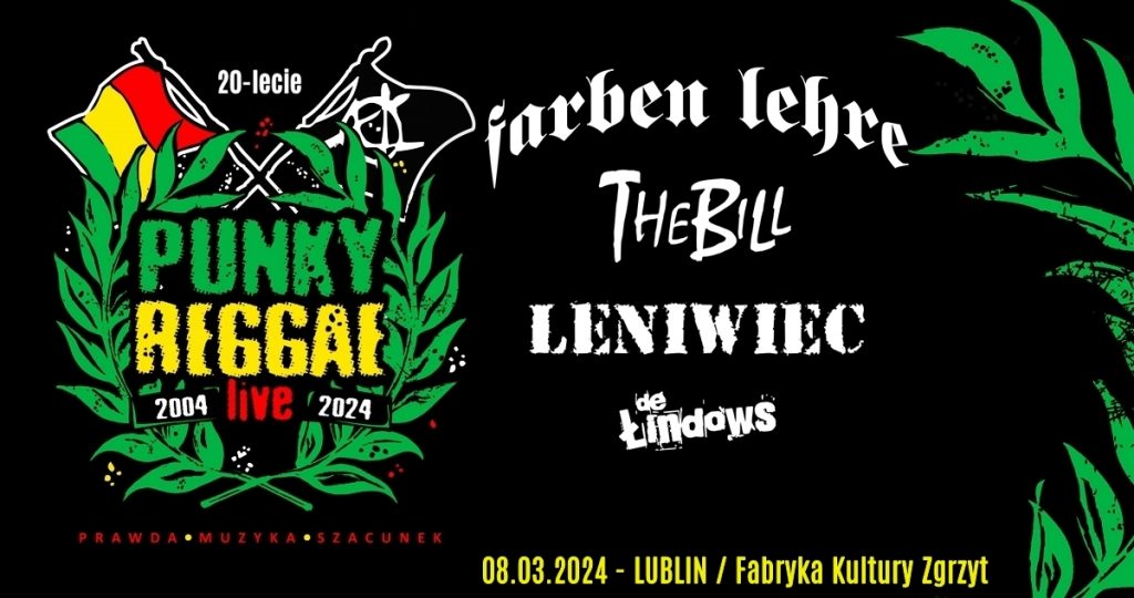 Zaproszenie PUNKY REGGAE live 2024 / Lublin