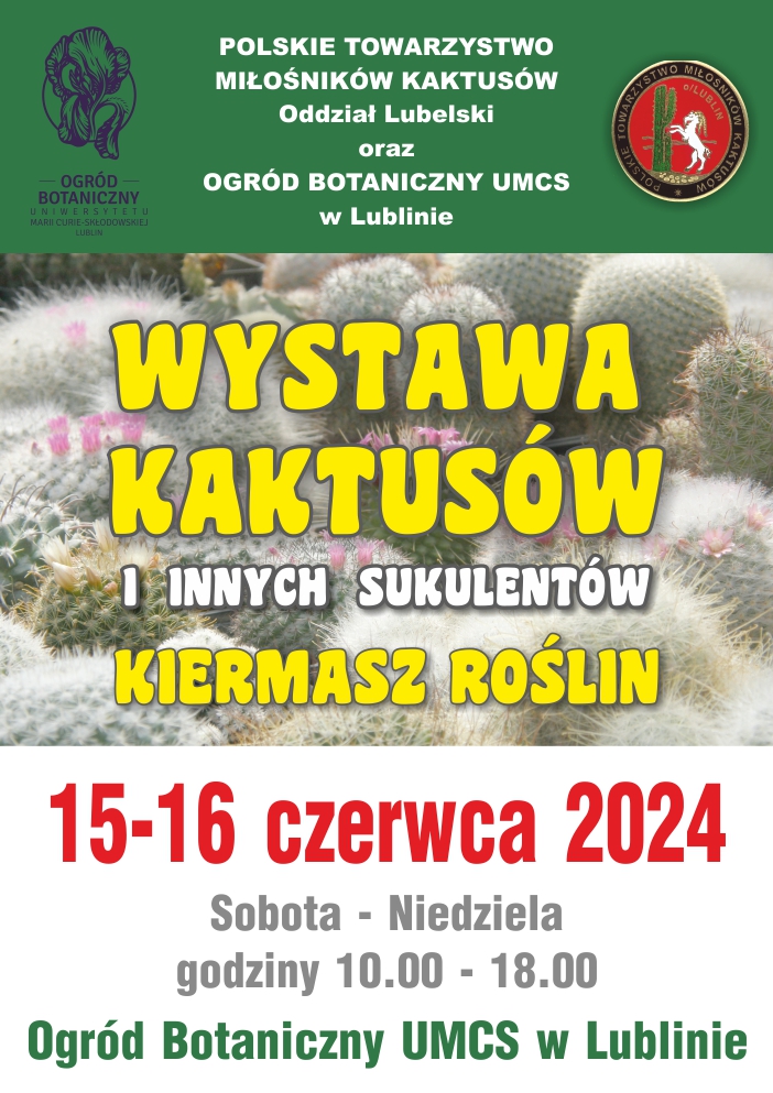 Wystawa kaktusów i innych sukulentów w Ogrodzie Botanicznym UMCS