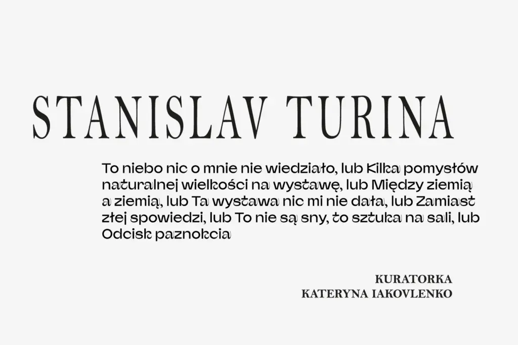 Stanislav Turina „To niebo nic o mnie nie wiedziało […] odcisk paznokcia” | otwarcie wystawy