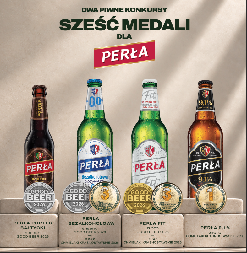 Sześć medali dla Perły w dwóch konkursach piwnych